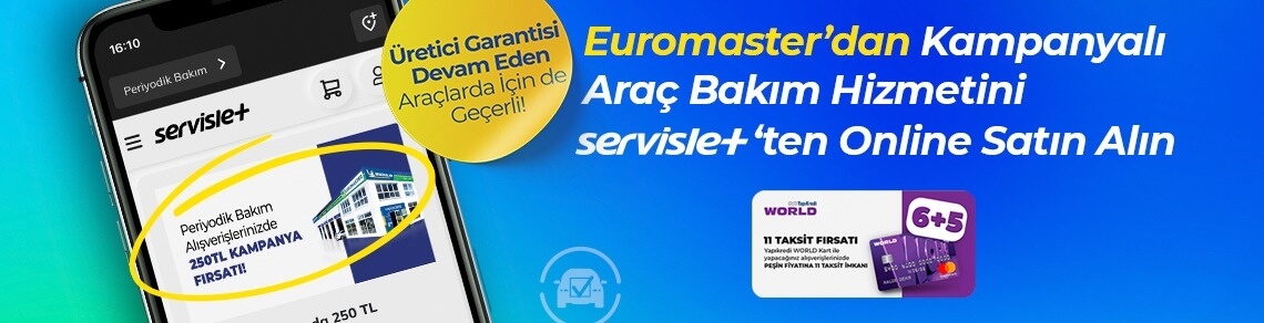 Euromaster'ın Bakım Hizmetleri Servislet'te