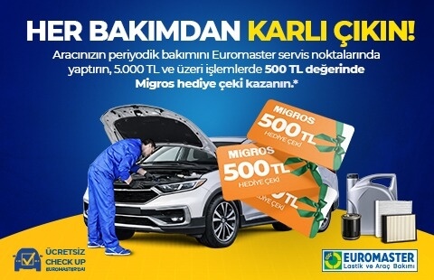 Aracınıza Uzman Bakım, 500 TL Hediye Çekiyle Birlikte!!